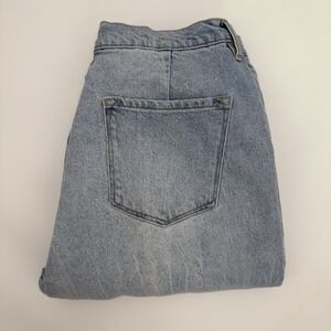 KanCan High Rise Vintage 90s Flare Denim Jeans Raw Hem Stone‎ Wash Size 11 / 29